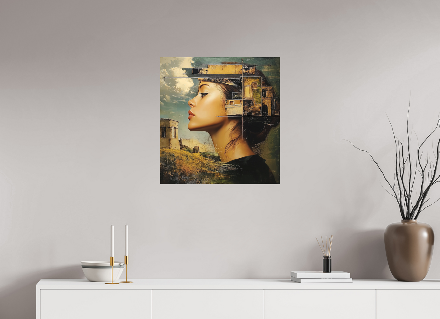 60 x 63,6 cm, Stampa diretta su alluminio Dibond DayDream