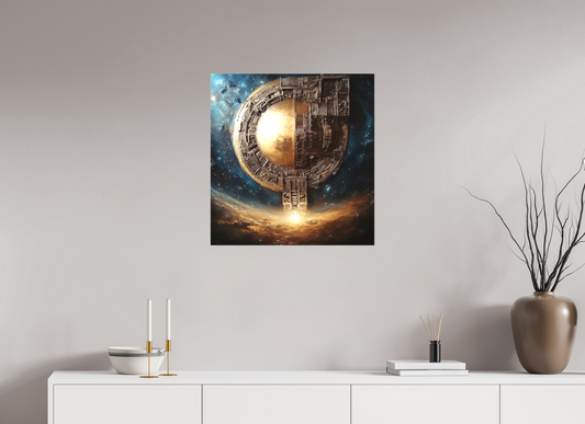 60 x 62,9 cm, TELA OPACA SU TELAIO On the Schwarzschild Horizon -Edge at 2GM/c²