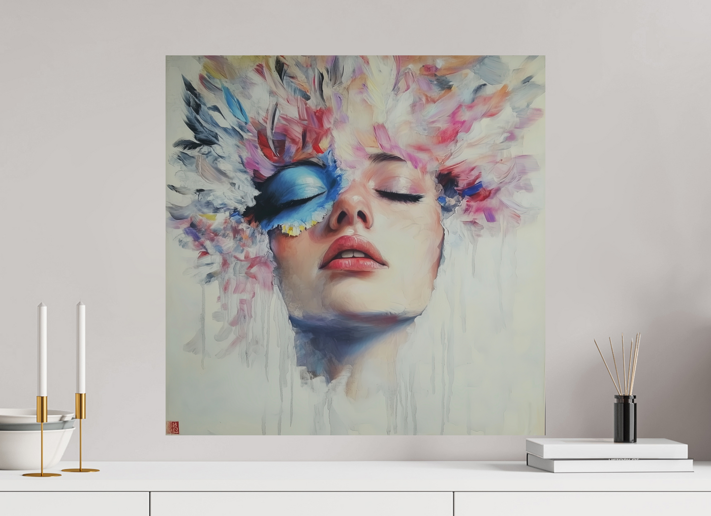 60 x 60 cm, Fine Art Print Baryta su alluminio dibond Soul Raimbow