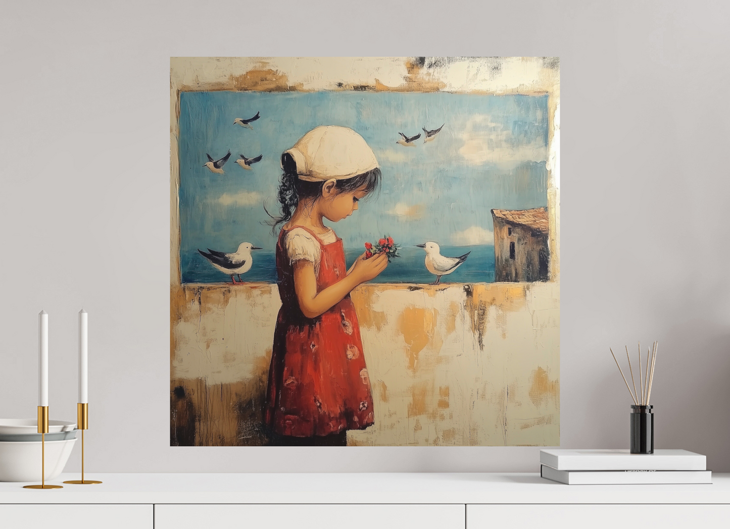 60 x 60 cm, Stampa diretta su alluminio Dibond Un Petit Moment