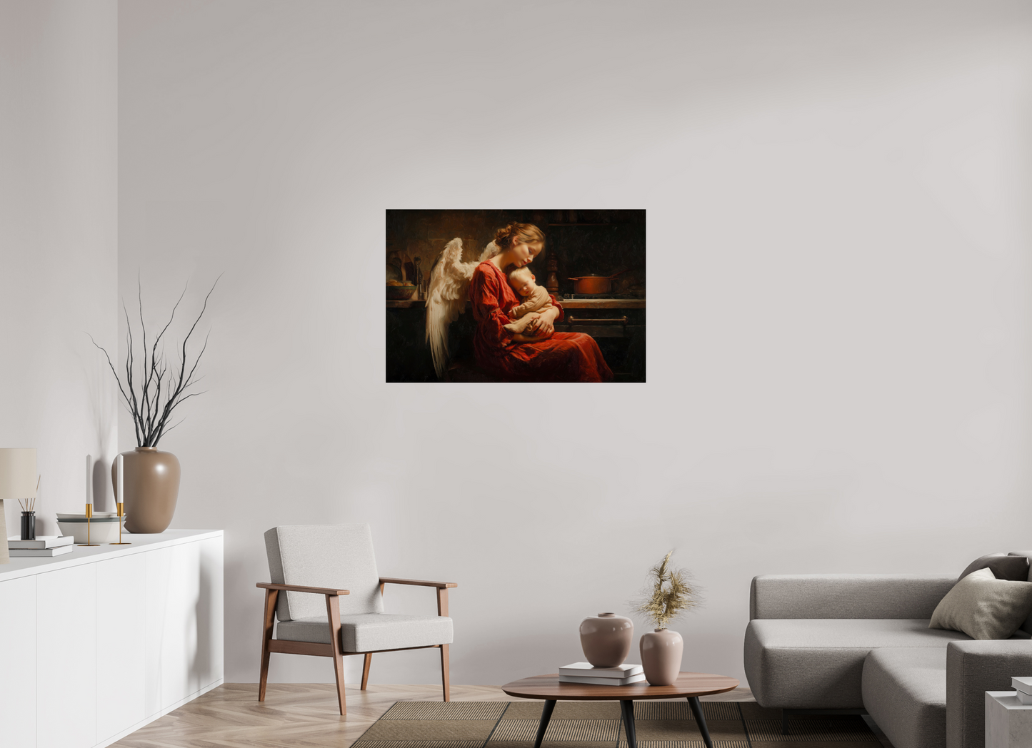 105 x 70 cm, Fine Art Print Baryta su alluminio dibond L'Amour Maternel