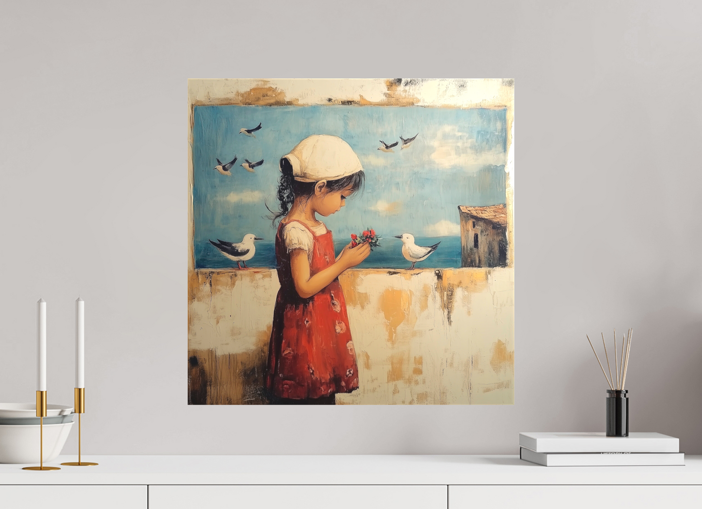 50 x 50 cm, TELA OPACA SU TELAIO Un Petit Moment