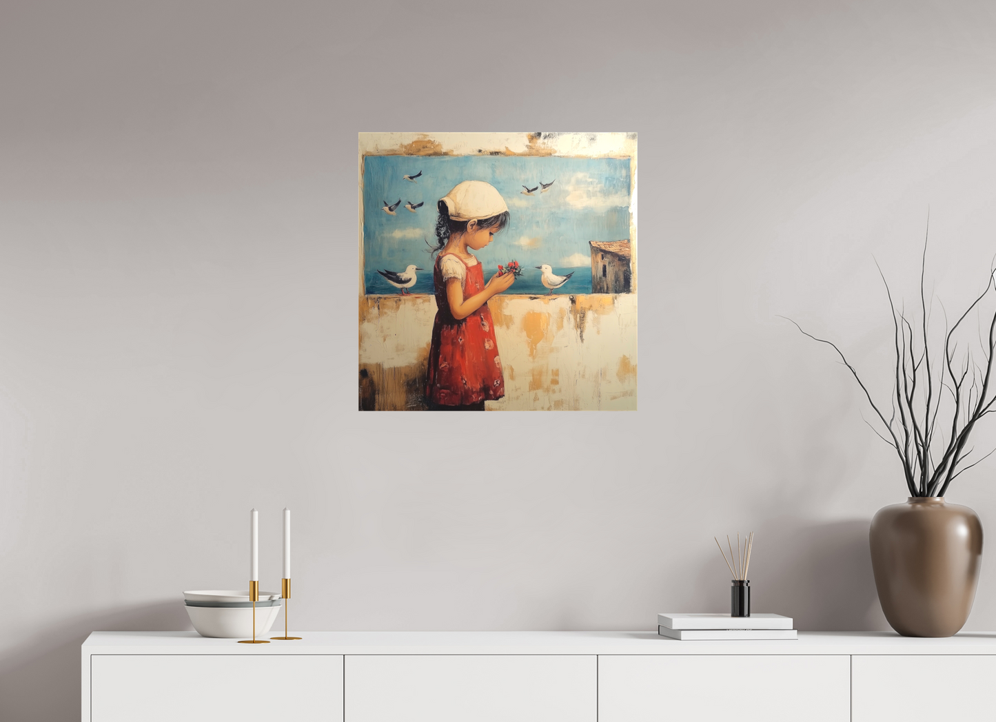 60 x 60 cm, TELA OPACA SU TELAIO Un Petit Moment