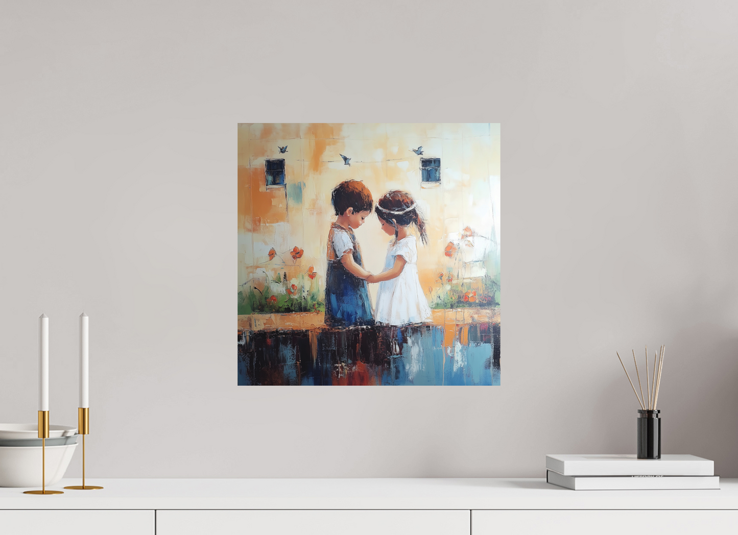 40 x 40 cm, Stampa diretta su alluminio Dibond The Promise