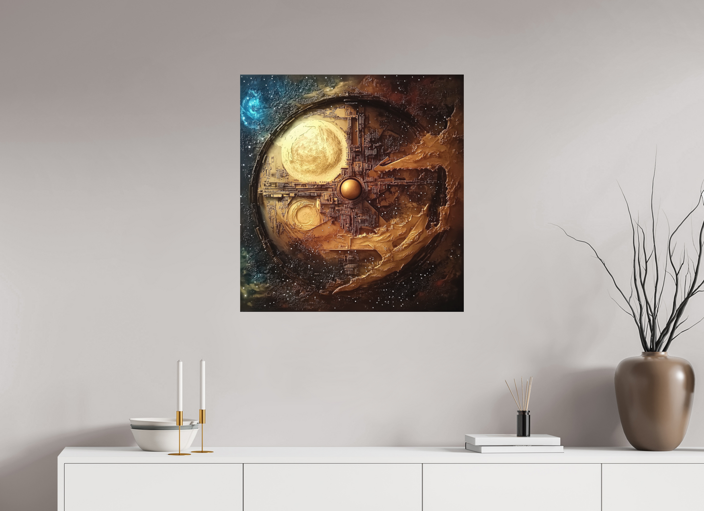 70 x 74,2 cm, Stampa diretta su alluminio Dibond Dysonian Storm