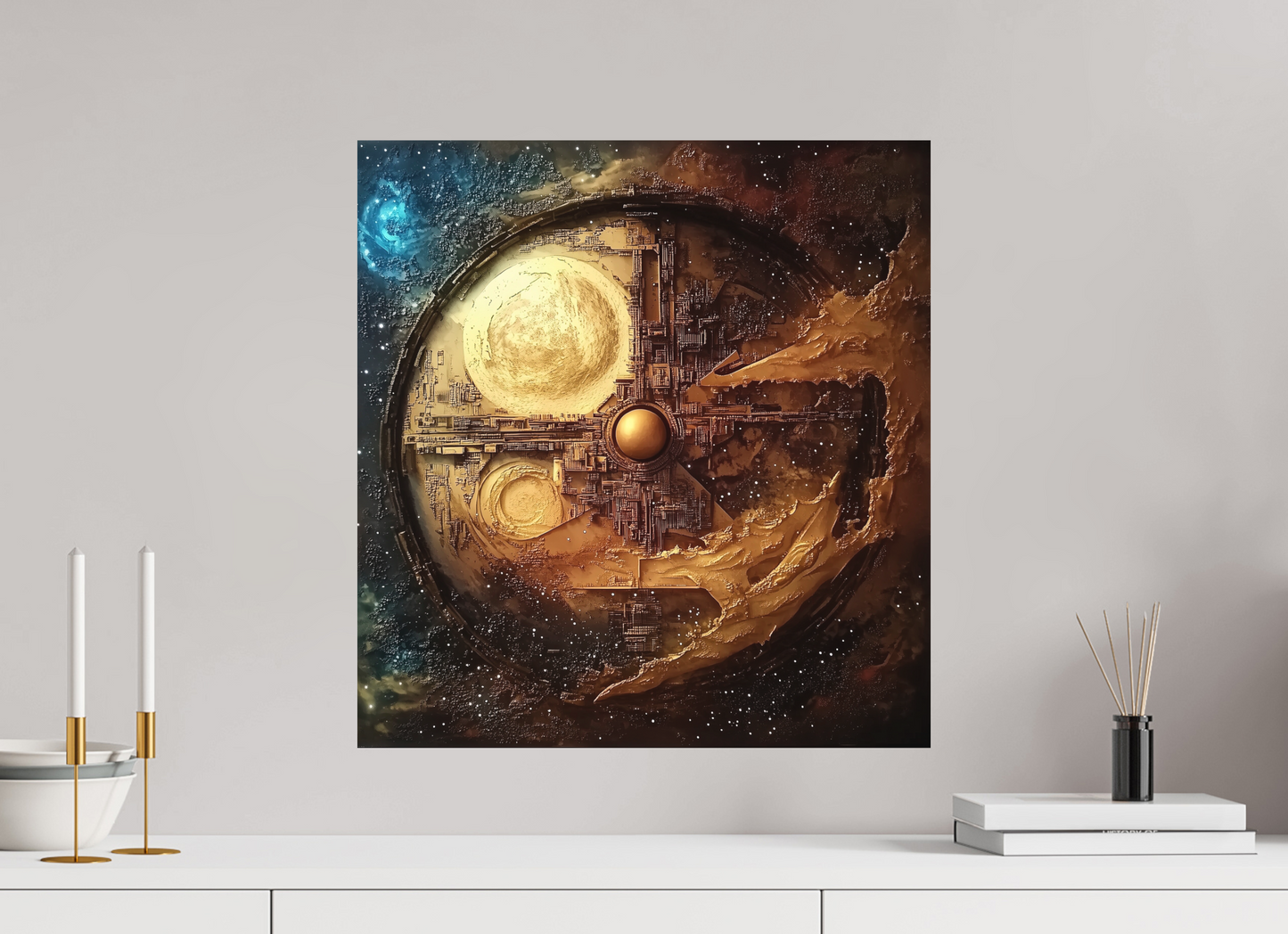 50 x 53 cm, Stampa diretta su alluminio Dibond Dysonian Storm