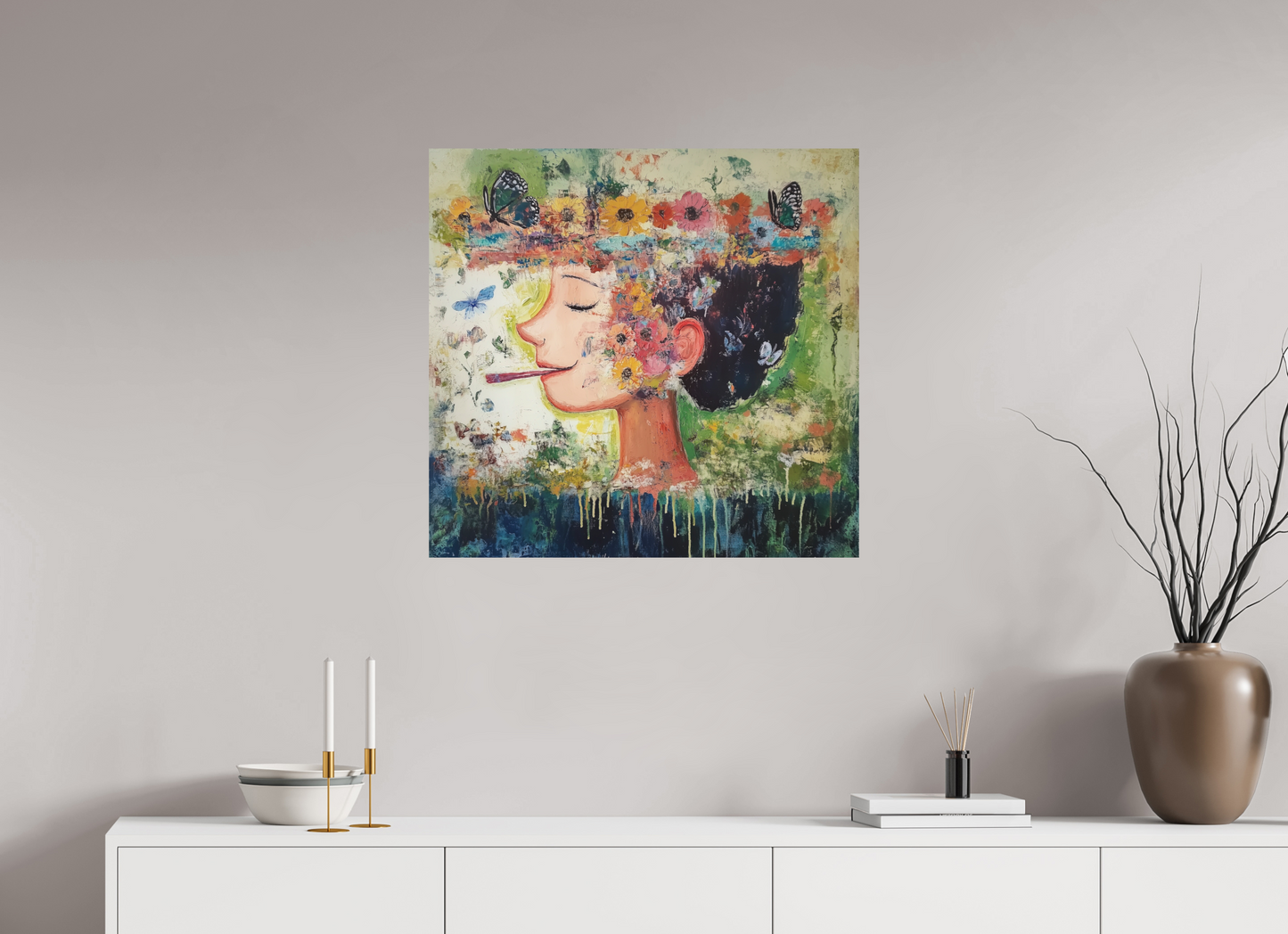 73,6 x 70 cm, Stampa diretta su alluminio Dibond Miss Nanchè