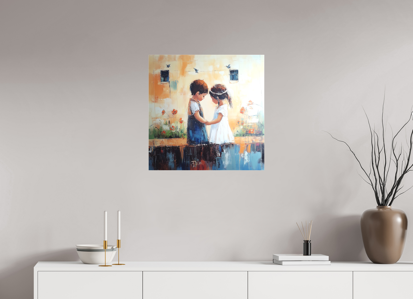 60 x 60 cm, TELA OPACA SU TELAIO The Promise