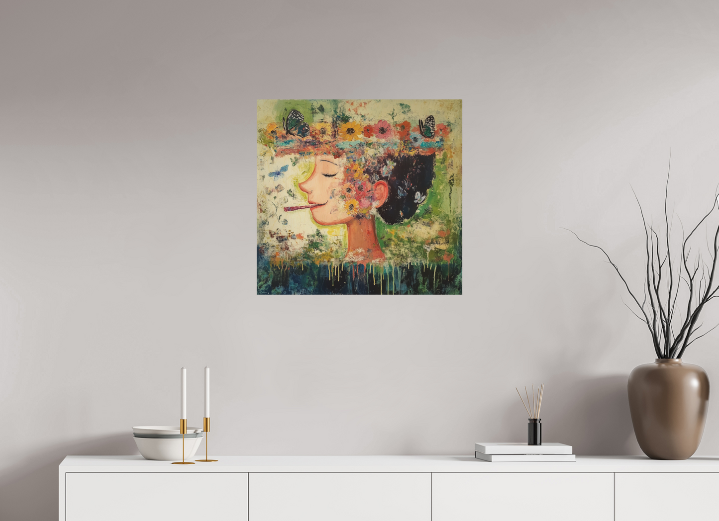 63,1 x 60 cm, Stampa diretta su legno Miss Nanchè